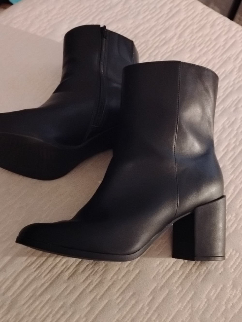 a new day Black Block Heel Ankle Boots